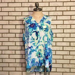 Pleione | Abstract water color print top - Size L